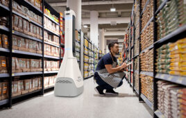 The new Digital Teammate is designed to work with store associates, as shown here, says Badger Technologies.