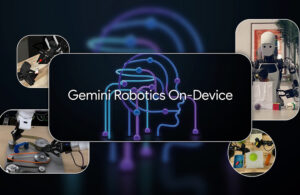 A graphic for Gemini Robotics On-Device.