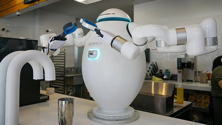 The ADAM semi-humanoid robot from Richtech Robotics.