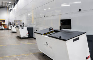 NodexX, shown here, was Attabotics’ ergonomic picking station for its automated storage system.