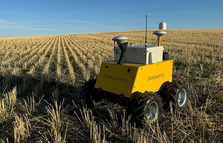 CivDot, shown here in Canada, can work in challenging terrain, says Civ Robotics.