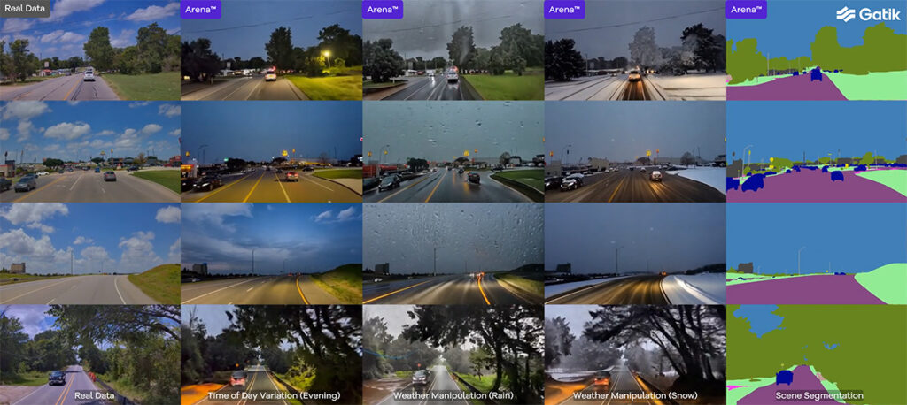 Arena enables manipulation of conditions such as weather in AV simulations.