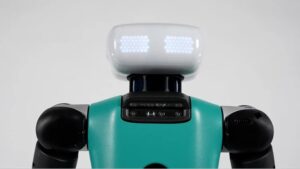 A RealSense 3D camera on the Digit humanoid.
