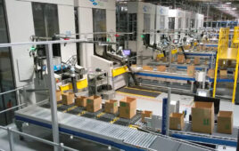 Nimble has developed AI robots to pick, pack, and handle items in warehouses, as shown here.