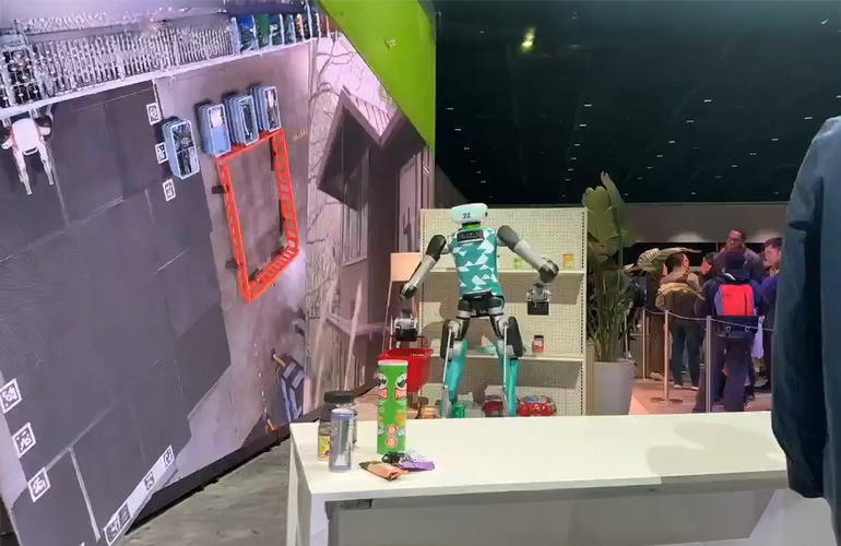 Digit demonstrates grocery handling at NVIDIA GTC.