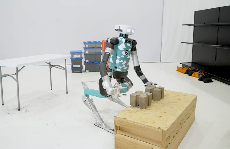 Digit's controller model can handle the humanoid picking up heavy objects.