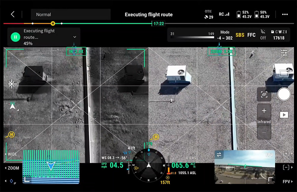 A drone's view with the StratoSight system.