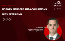 peter finn headshot and podcast logo.