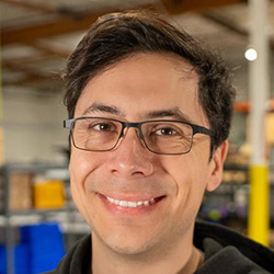 Nohtel Partansky, co-founder and CEO of Sorting Robots, which is working on cannabis systems.