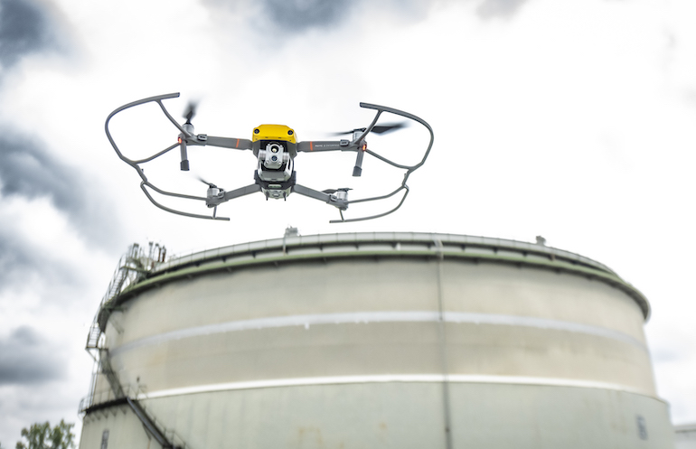 Inspection drone running Energy Robotics' software.