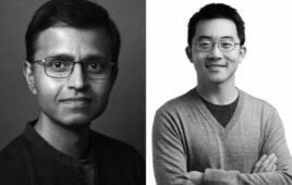 From left to right, Siddhartha Srinivasa and Zhaoyin Jia.