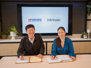 Young Liu, Chairman of Hon Hai Technology Group (Foxconn), and Wendy Tan White, CEO of Intrinsic.