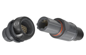 LEMO makes high-performance connectors such as these.