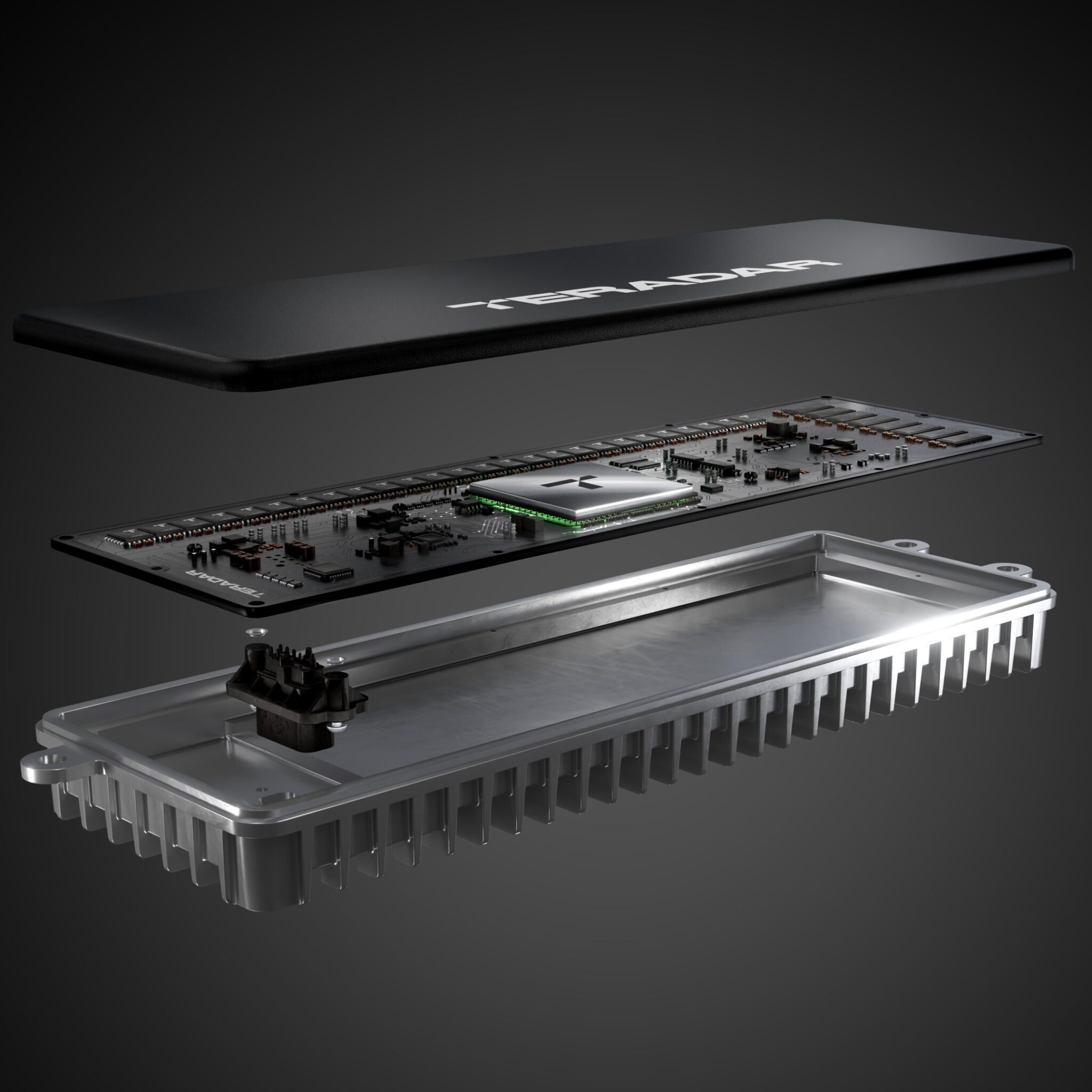 Teradar has developed a solid-state, customizable chip architecture, shown here, for autonomous vehicles.