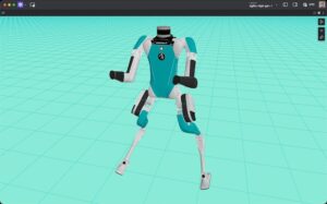 A Digit humanoid robot from Agility Robotics designed with Foxglove.