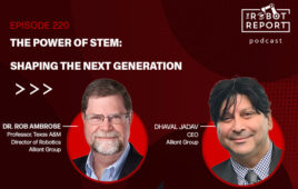 headshot of Dr Robert Ambrose and Dhaval Jadav, and the podcast logo.