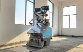 Partner Robotics' PavePal Floor Tile robot.