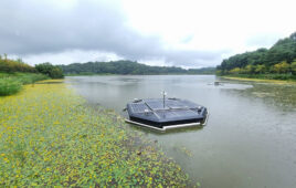 Ecobot cleaning a waterway.