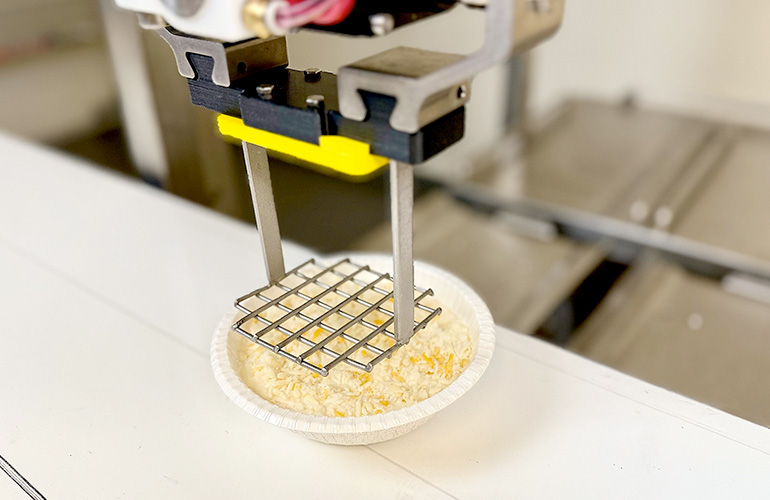 closeup of the pat down robotic gripper attachement.