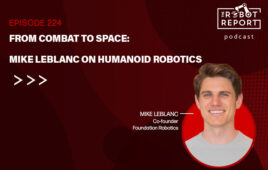 Headshot of Mike Leblanc with podcast logo.