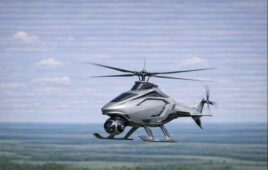 A drone helicopter for defense or surveillance missions. ANELLO Aerial INS supports accurate navigation in GNSS-denied environments.