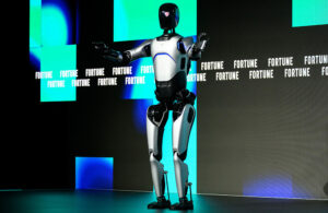 The AGIBOT A2 on stage at CES 2026 doing a Tai Chi performance.