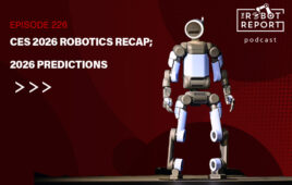 hero image of the boston dynamics atlas version 3 shown as CES 2026 with the podcast logo.