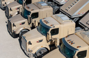 Kodiak trucks lined up.