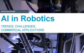 Cover of a new IFR report on AI in Robotics.