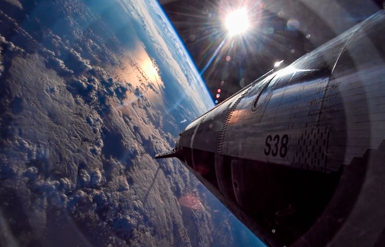 SpaceX Flight 11 takes off from Earth. Aerospace manufacturing requires fine tolerances and flexibility.