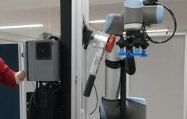 Cobot with controller. New standards for force- and power-limited robots are intended to improve safety.