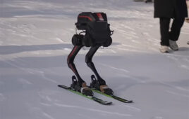 LimX Dynamics, which has raised $200 million, demonstrates its Tron 1 legged robot skiiing.