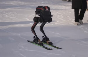 LimX Dynamics, which has raised $200 million, demonstrates its Tron 1 legged robot skiiing.