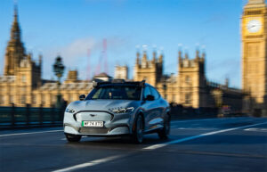 An AI Driver-powered vehicle. Wayve plans to launch commercial robotaxi trials this year.