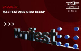 manifest sign on the podcast logo.