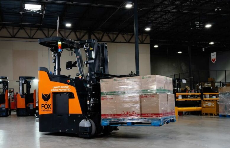 Fox Robotics' FoxBot autonomous forklift.