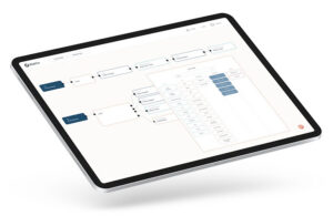 robco studio software running on a tablet.
