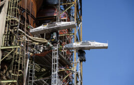 LIFTBOT, shown here, automates vertical material movement for construction, infrastructure, and energy sites, says KEWAZO.