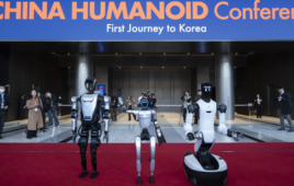 Agibot X2, Unitree G1, and Leju Kuavo 4th Generation Pro humanoid robots make their debuts in South Korea at AW 2026.