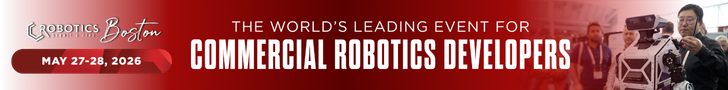 SITE AD for the 2026 Robotics Summit save the date.