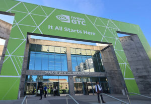 The entrance to NVIDIA's 2026 GTC show.