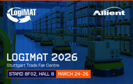 Banner for U.S.-based Allient, which will show its products designed for automated guided vehicles and autonomous mobile robots in Germany.