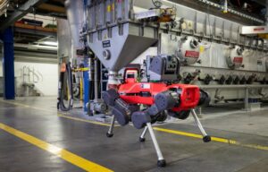 Cybersecurity is a key concern for robotic inspection, such as by this ANYmal.