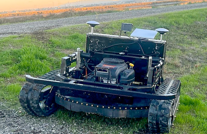 hero image of the mowack pro autonomous mower deck.