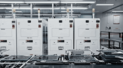 An AGIBOT robot working in manufacturing. 