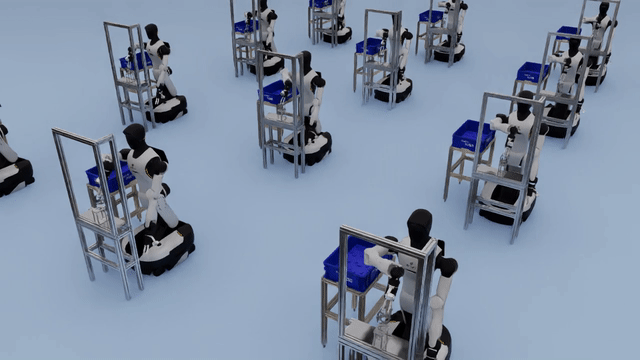 Genie Sim 3.0 integrates with the RLinf framework for a reinforcement learning pipeline.