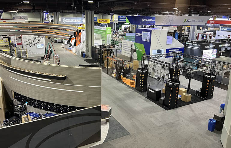 The show floor on Day 1 of MODEX 2026.