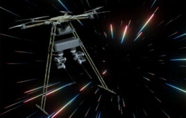 SS Innovations' SSi Vimana Aero Drone System, which the company is designing to bring medical care to soldiers injured in the field.