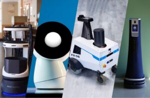 Robots that OLogic has consulted on, from left to right, Bear Robotics, JIBO, Friendly Robot Company, and Cobalt Robotics.
