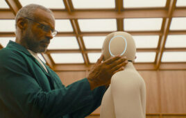 QA inspector checks fit on a newly built NEO robot.